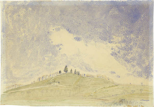 Albert Trachsel : Colline au ciel bleu, Um 1905-1910 
