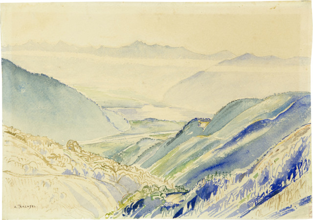 Albert Trachsel : Paysage de montagne, Um 1905-1910 