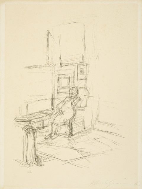 Alberto Giacometti : La Mère de l'artiste assise devant le poê..., 1963 