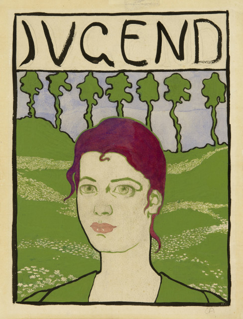 Cuno Amiet : Umschlagentwurf für die 'Jugend', 1896 