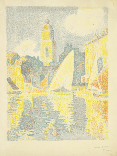 Paul Signac  : Saint-Tropez: Le Port , 1897-1898 