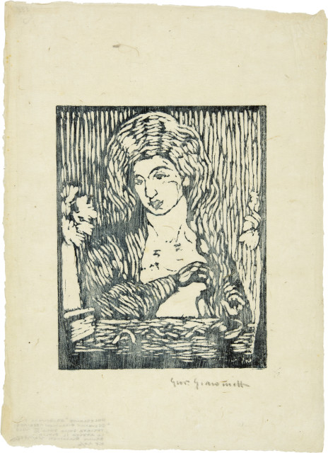 Giovanni Giacometti : Toeletta della sera III - Portrait Annetta ..., 1911 