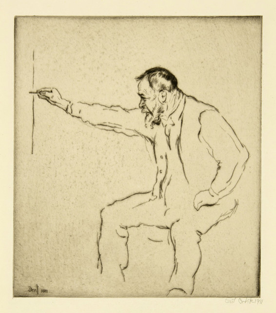 Emil Orlik : Ferdinand Hodler an der Staffelei, 1911 
