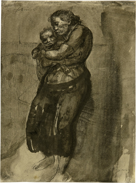 Johannes Robert Schürch  : Mutter mit Kind , Um 1930 