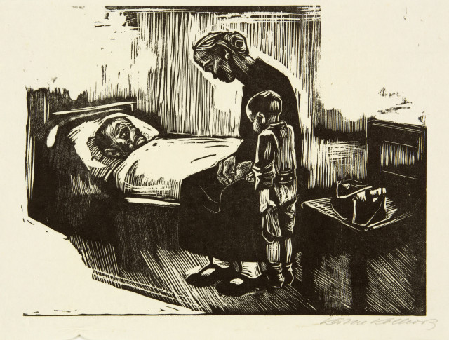Käthe Kollwitz : Besuch im Krankenhaus, 1929 