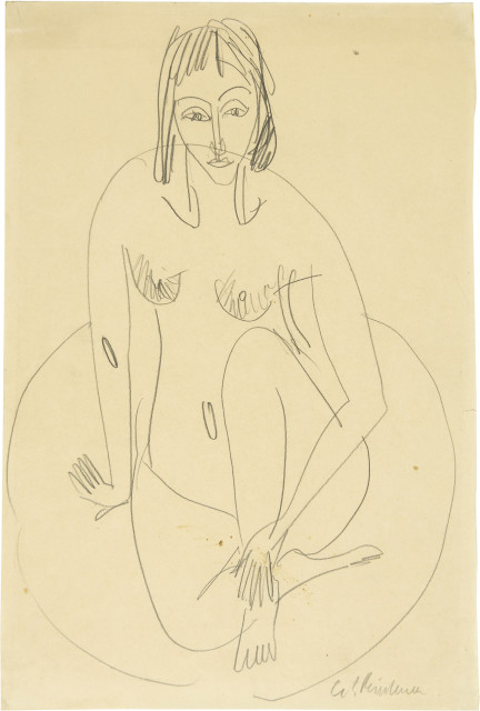 Ernst Ludwig Kirchner : Dodo im Tub, 1909-1911 