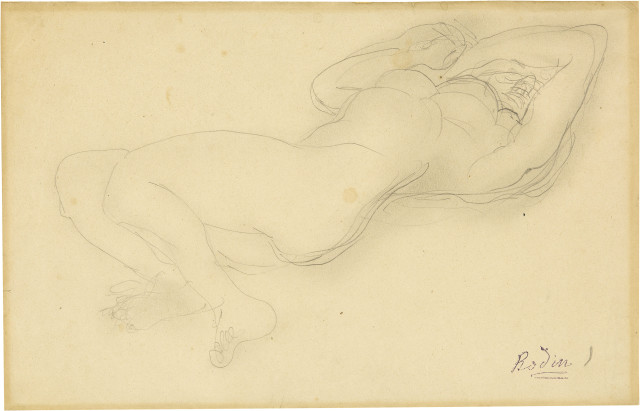 Auguste Rodin : Femme nue allongée, Um 1900 