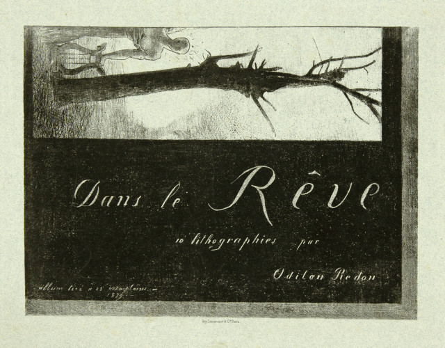 Odilon Redon  : Dans le Rêve. 10 lithographies par Odilon  ..., 1879 