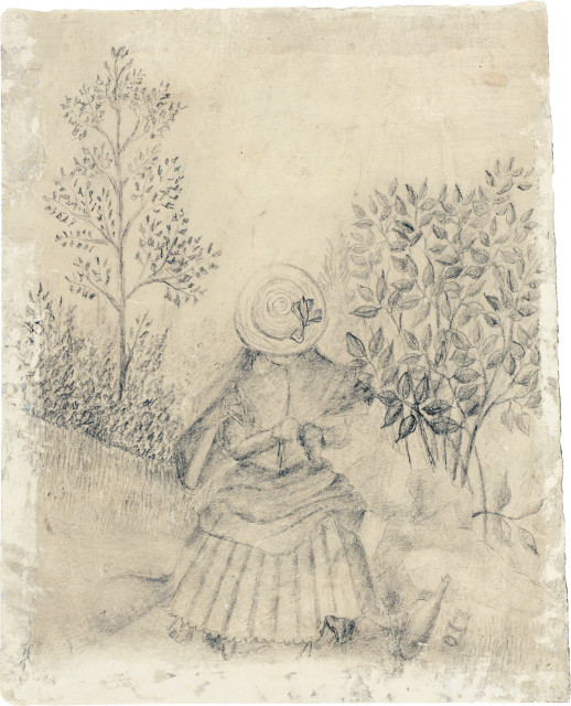 Henri Rousseau : Le Dîner sur l'herbe - Femme tricotant, Vor 1888 