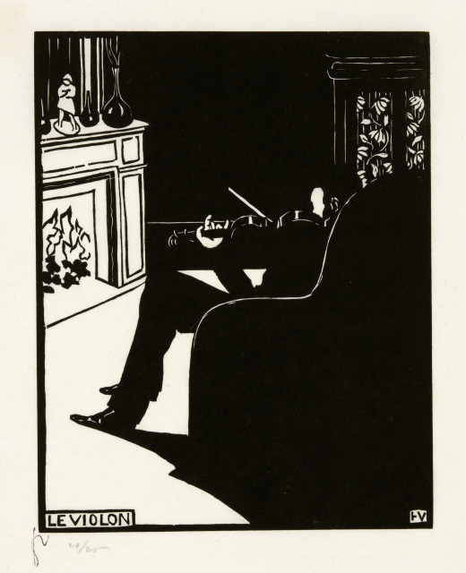 Félix Vallotton : La Flûte. - Le Violon, Beide 1896 