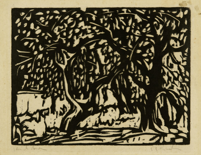 Ernst Ludwig Kirchner : Fruchttragende Apfelbäume, 1907 