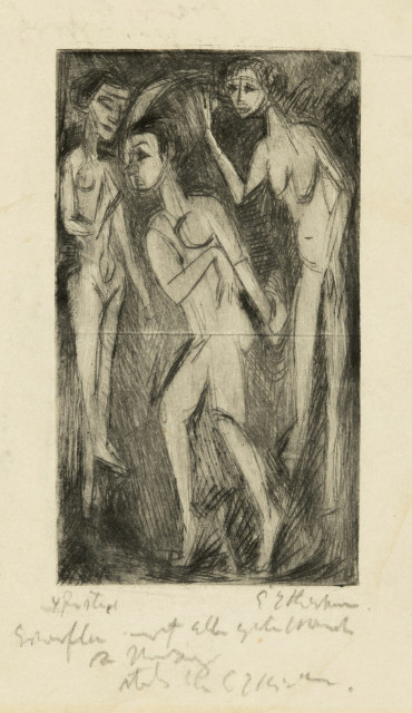 Ernst Ludwig Kirchner : Der Tanz zwischen den Frauen, Dezember 1919/Januar 1920 