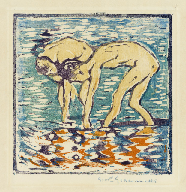Giovanni Giacometti : Fanciulli nel lago - Alberto und Diego im ..., 1916 