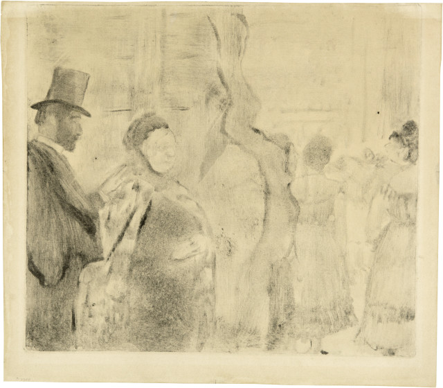 Edgar Degas  : Ludovic Halévy Meeting Mme Cardinal  ..., Um 1880-1883 