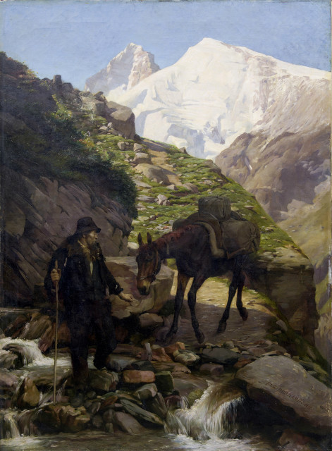 Eugène Burnand  : Dans la montagne , 1875 