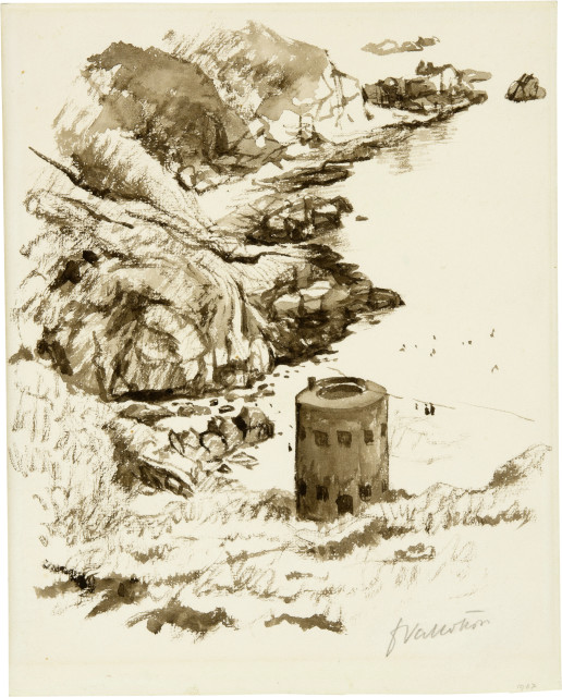 Félix Vallotton  : Une tour Martello à Guernsey - auch Phare  ..., 1907 