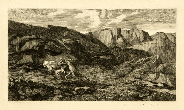Odilon Redon : La Peur, 1866 