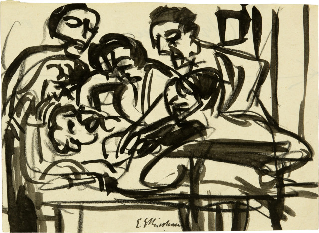 Ernst Ludwig Kirchner : Ein Mann wird ausgeplündert, Um 1925 
