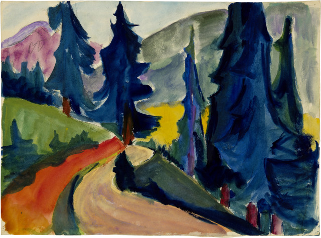 Hermann Scherer  : Blauer Wald , Um 1925 