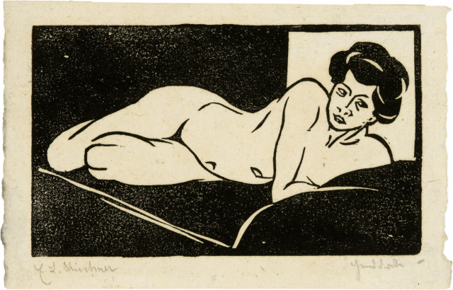 Ernst Ludwig Kirchner : Ruhender Mädchenakt - Das Modell 5, 1905 