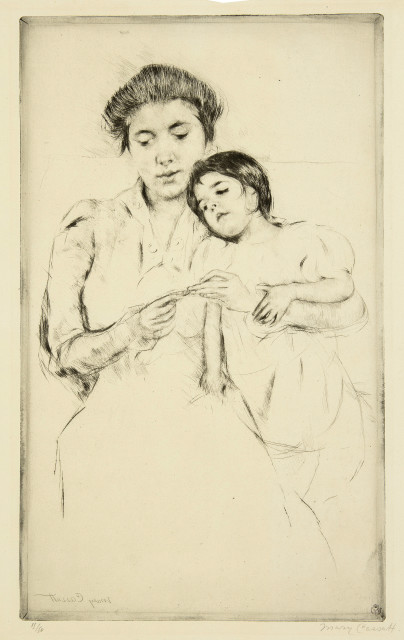 Mary Cassatt : The Crocheting Lesson, Um 1902 