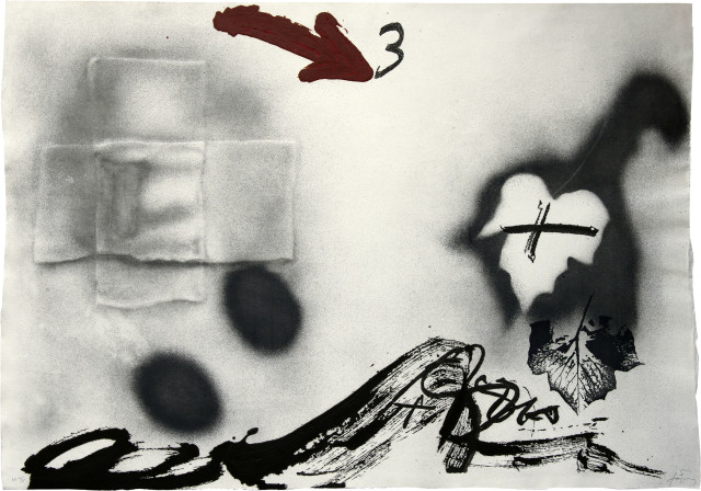 Antoni Tàpies : Fulles, 1987 