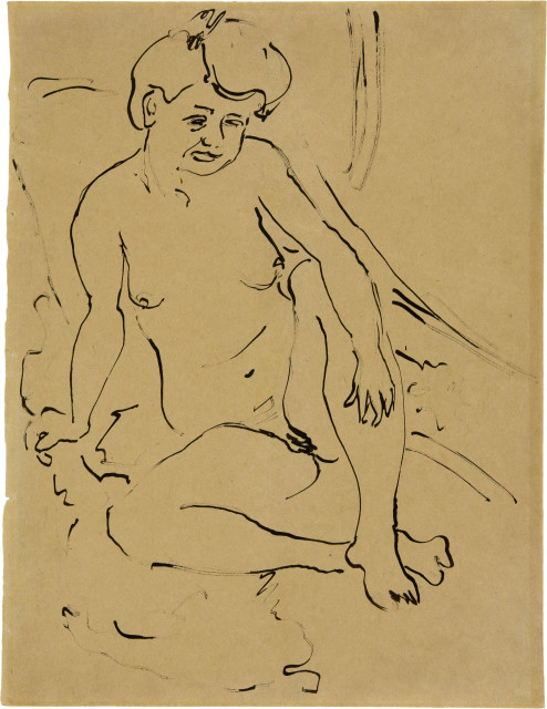 Ernst Ludwig Kirchner : Sitzender Akt (Dodo), Um 1909/10 