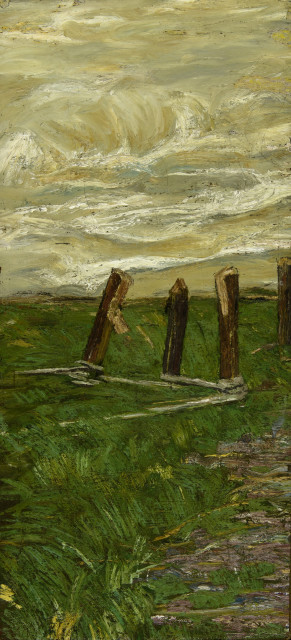 Giovanni Segantini : Frammento di paesaggio - auch: Studio di un ..., 1887/1888 