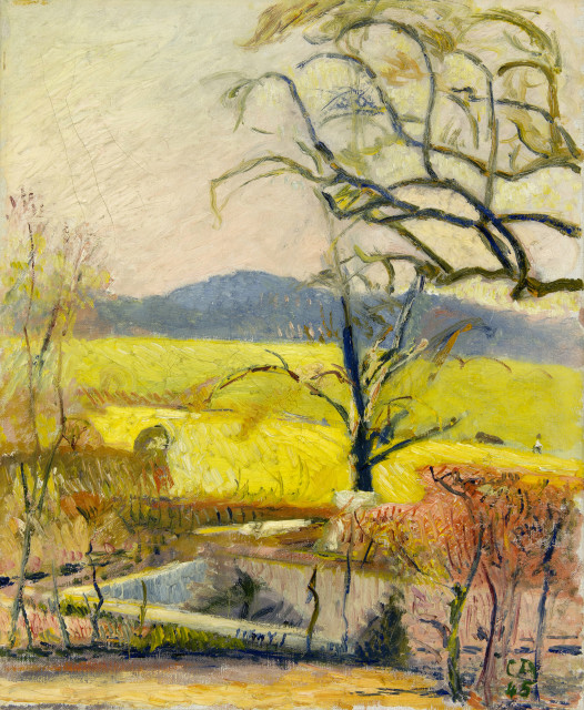 Cuno Amiet : Vorfrühling mit Baum, 1945 