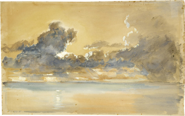 Johann Jakob Ulrich : Wolkenbank über dem Meer, Um 1835 