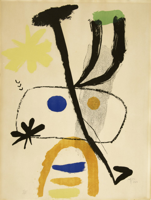 Joan Miró  : Personnage aux étoiles , 1950 