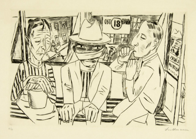 Max Beckmann : In der Trambahn, 1922 