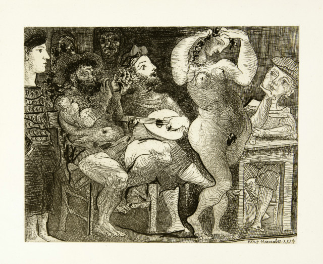 Pablo Picasso : En la taberna, pêcheurs catalans en bordée, Paris, 11. November 1934 