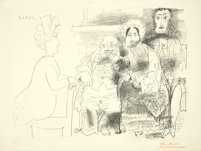 Pablo Picasso  : Portrait de famille , 21.6.1962 
