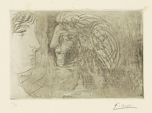 Pablo Picasso : Jeune sculpteur devant un buste de Marie-Thé..., Paris, 13. Februar 1934 