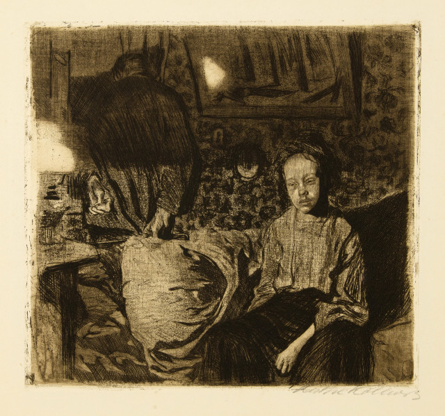 Käthe Kollwitz : Junges Paar, 1904(?) 