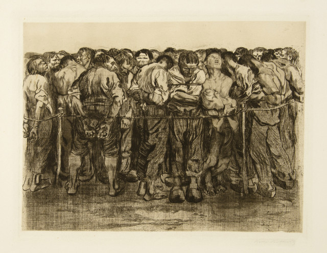Käthe Kollwitz : Die Gefangenen, 1908 
