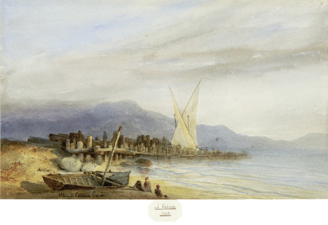 Alexandre Calame  : Au bord du Lac Léman , Um 1835 