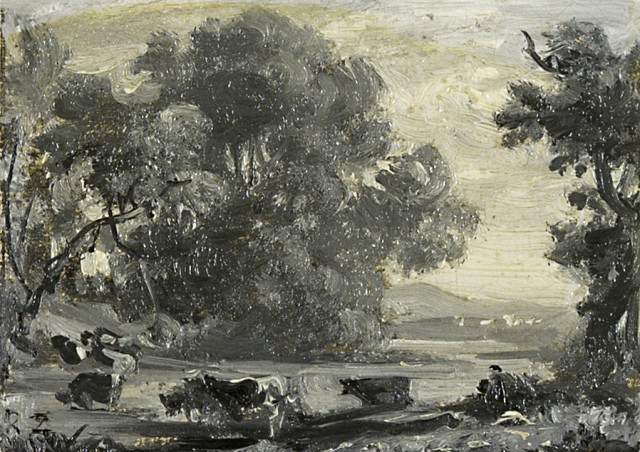 Robert Zünd : Kühe auf der Weide,  