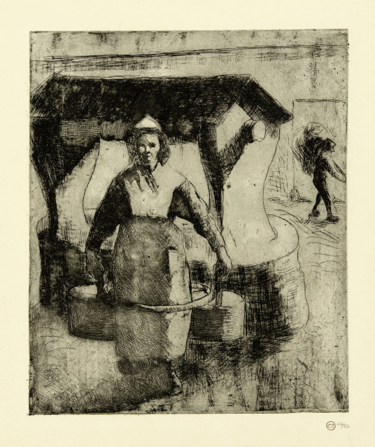Camille Pissarro : Paysanne au puits, 1891 