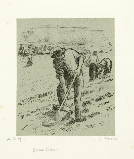 Camille Pissarro : Paysan  bêchant, 1896 