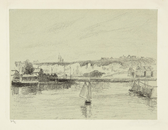 Camille Pissarro : L'Avant-Port de Dieppe, Um 1900 