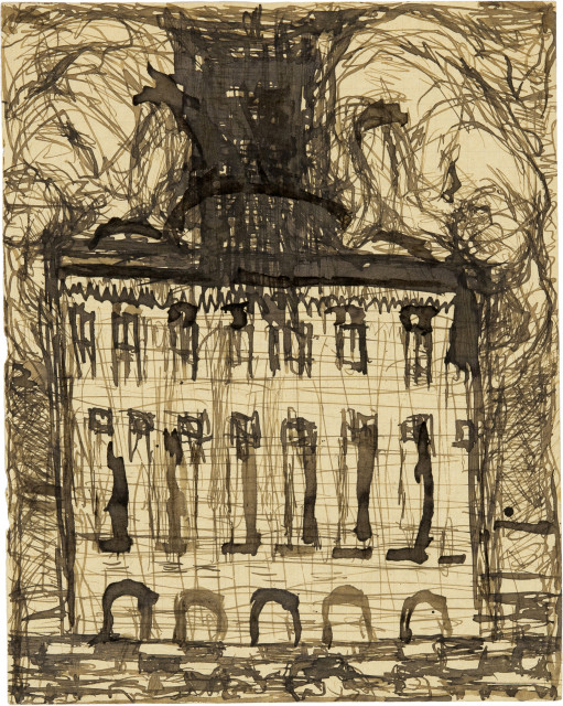 Louis Soutter : Façade de maison - Le Palais italien ou ..., 1923-1930 