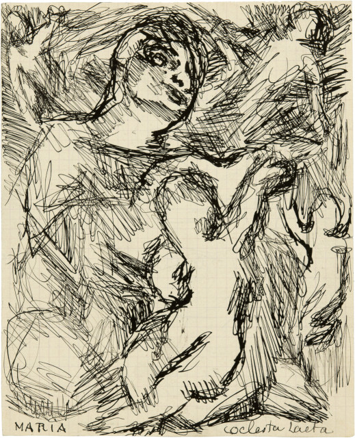 Louis Soutter : Maria caelesta laeta - Le Bénitier, 1923-1930 