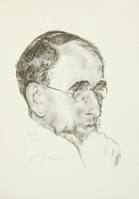 Cuno Amiet : Bildnis Ernst Kreidolf in Dreiviertelansicht, 1932 