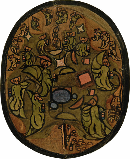 Otto Meyer-Amden : Tempelbau, 1915 