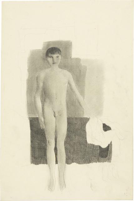 Otto Meyer-Amden : Knabenaktstudie. - Knabenaktstudie, Um 1915 