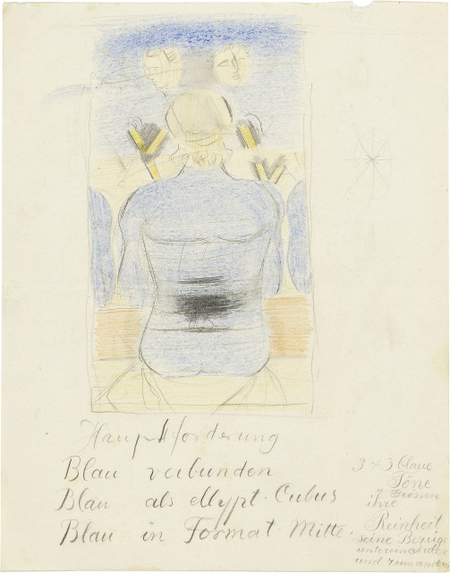 Otto Meyer-Amden : Vorbereitung (Andacht im Esssaal). Studie, 1920-1925 