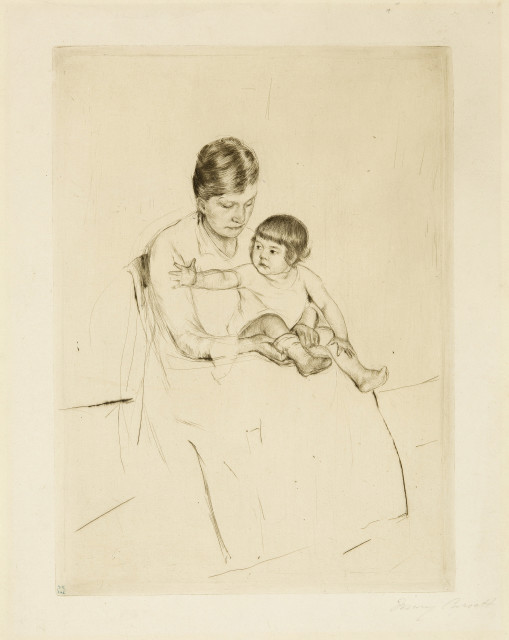 Mary Cassatt : The Stocking, 1890 