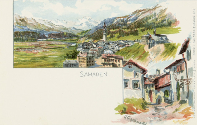 Giovanni Giacometti  : Postkarten: Maloja - St. Moritz - Sils Maria  ..., 1899-1900 